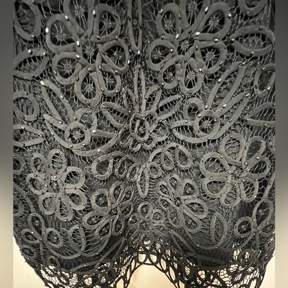 SIGRID OLSEN BLACK SILK BEADED HAND KNITTED DRESSY TOP. SIZE MEDIUM. GORGEOUS - Picture 6 of 7